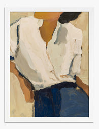 Effortless Modern Muse Art Print - White