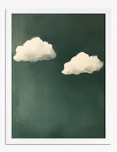 Soft Morning Clouds Art Print - White