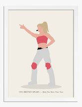 Pop Icon Power Pose Art Print - White