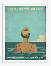 Soulful Water Escape Art Print - White