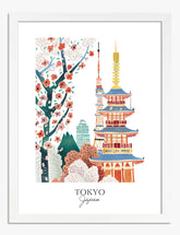 Tokyo Dreamscape Art Print - White
