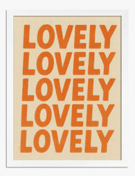 Lovely Bold Repeat Art Print - White