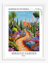 Dubai Miracle Pathway Art Print White