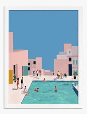 Flat Design Cityscape Art Prints