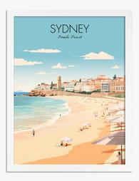 Bondi Beach Sydney Escape Art Print - White