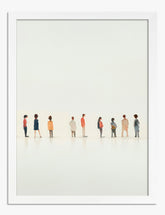 Minimalist Lineup Art Print - White