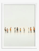 Serene Line-Up Art Print - White