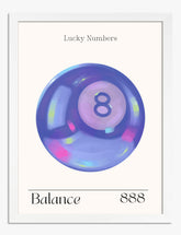 Lucky 8 Balance Vibes Art Print - White