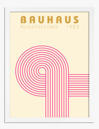 Bauhaus Modern Lines Art Print - White