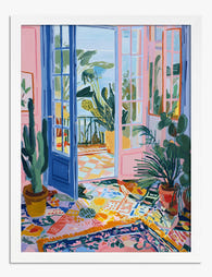 Matisse-Inspired Sunroom Art Print - White