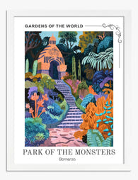 Enchanted Garden Path Art Print White