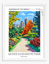 Queen Elizabeth Park View Art Print - White