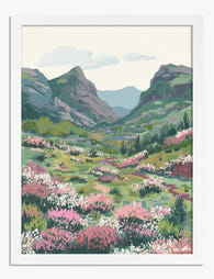 Blooming Valley Serenity Art Print - White