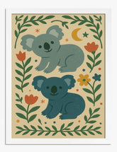 Cheerful Koala Pair Art Print