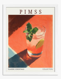 Summer Pimms Refresh Art Print - White