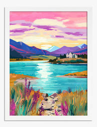 Sunset Over Lake Tekapo Art Print - White