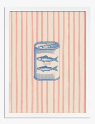 Sardine Tin Pop Art Print White