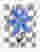 Blue Blossom on Checkered Art Print - White