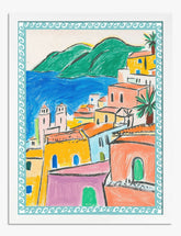 Vibrant Coastal Escape Art Print - White