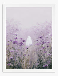 Lavender Ghost in Bloom Art Print White