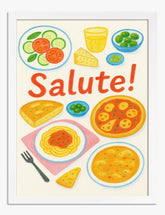 Italian Feast Delight Art Print - White