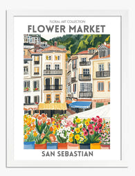 San Sebastian Floral Scene Art Print - White