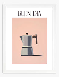 Morning Rituals Moka Art Print - White