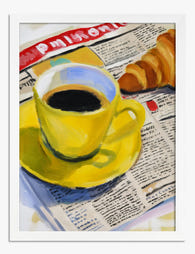 Sunny Morning Ritual Art Print White