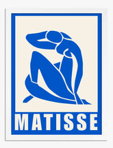 Matisse Blue Nude Elegance Art Print - White