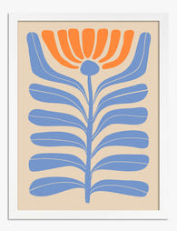 Modern Boho Blossom Art Print - White