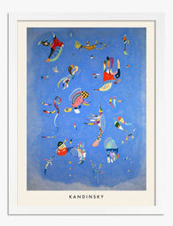 Kandinsky Sky Blue Art Print - White