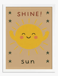 Sunshine Smiles Art Print White
