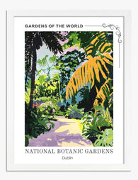 Dublins Botanical Escape Art Print - White
