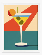 Vibrant Martini Vibes Art Print - White