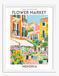 Menorca Floral Escape Art Print - White