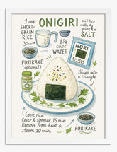 Onigiri Delight Art Print - White