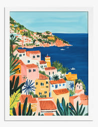 Italian Coastline Vista Art Print White