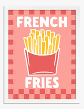 Retro French Fry Delight Art Print - White
