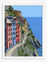 Colorful Cinque Terre Escape Art Print - White