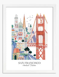 San Francisco Dreamscape Art Print - White