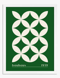 Bauhaus Modern Geometry Art Print - White