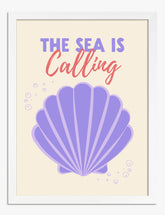 Seashell Serenity Quote Art Print - White