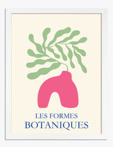 Botanical Boho Shapes Art Print - White