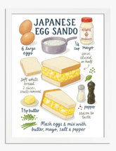 Japanese Egg Delight Art Print - White