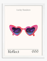 Heartbreaker Shades Art Print - White