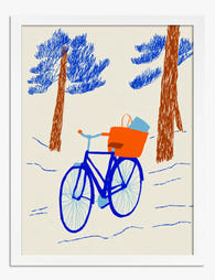 Forest Ride Art Print White
