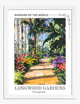 Longwood Garden Path Art Print - White