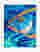 Vivid Blue Fish Art Print - White