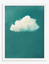 Soft Cloud Serenity Art Print - White