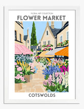 Cotswolds Floral Stroll Art Print - White